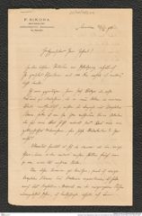 Nachlass Franz Steindachner, Brief von Franz Sikora an Franz Steindachner (30.06.1894), Inv.Nr. 482.02, Seite 1